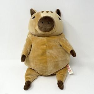 Shinada Global Mochi-neko Mochi Neko Boar Pig Large Stuffed Plush Doll RARE HTF